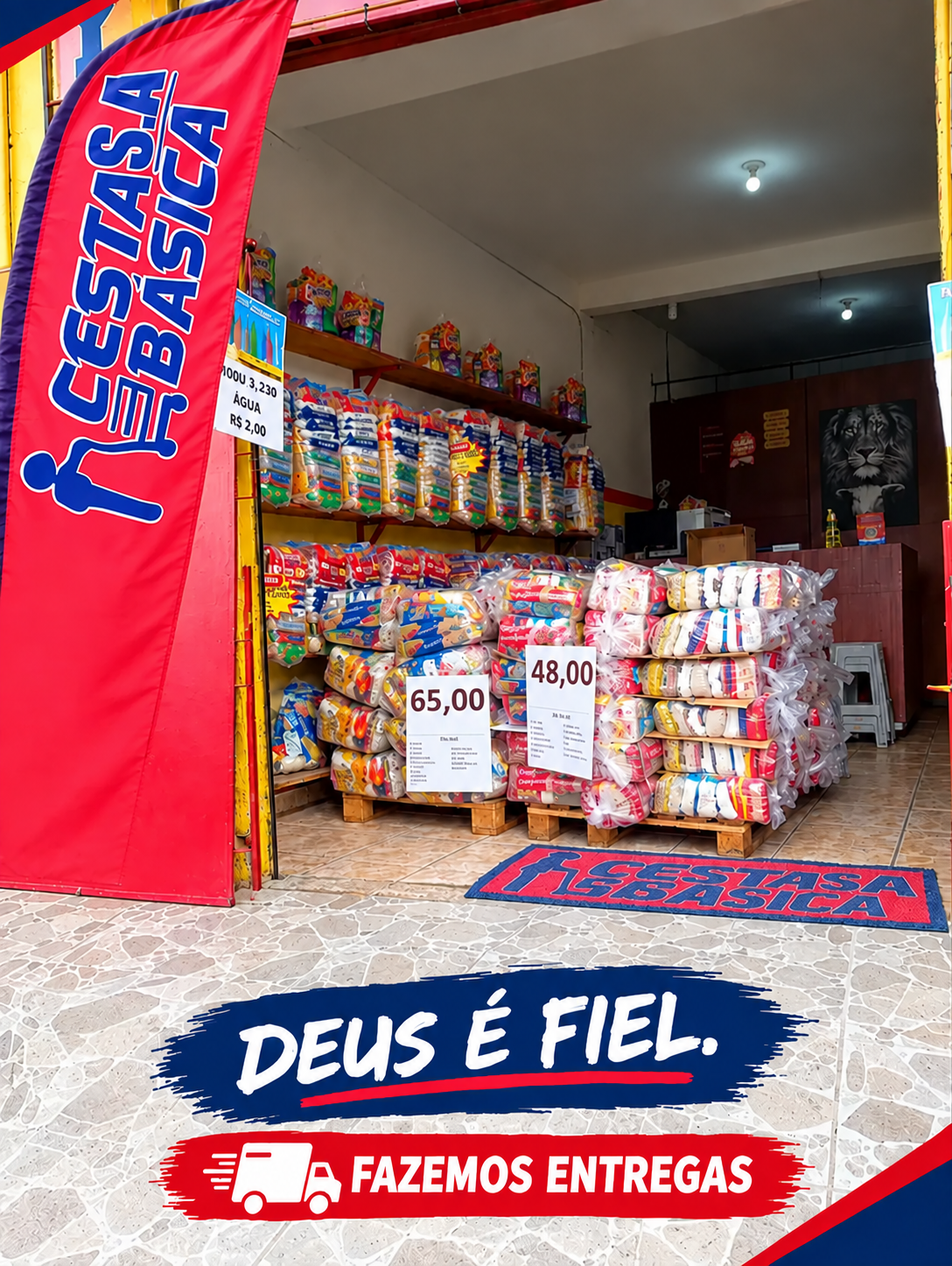Fachada da loja Atacadão Cesta Brasil
